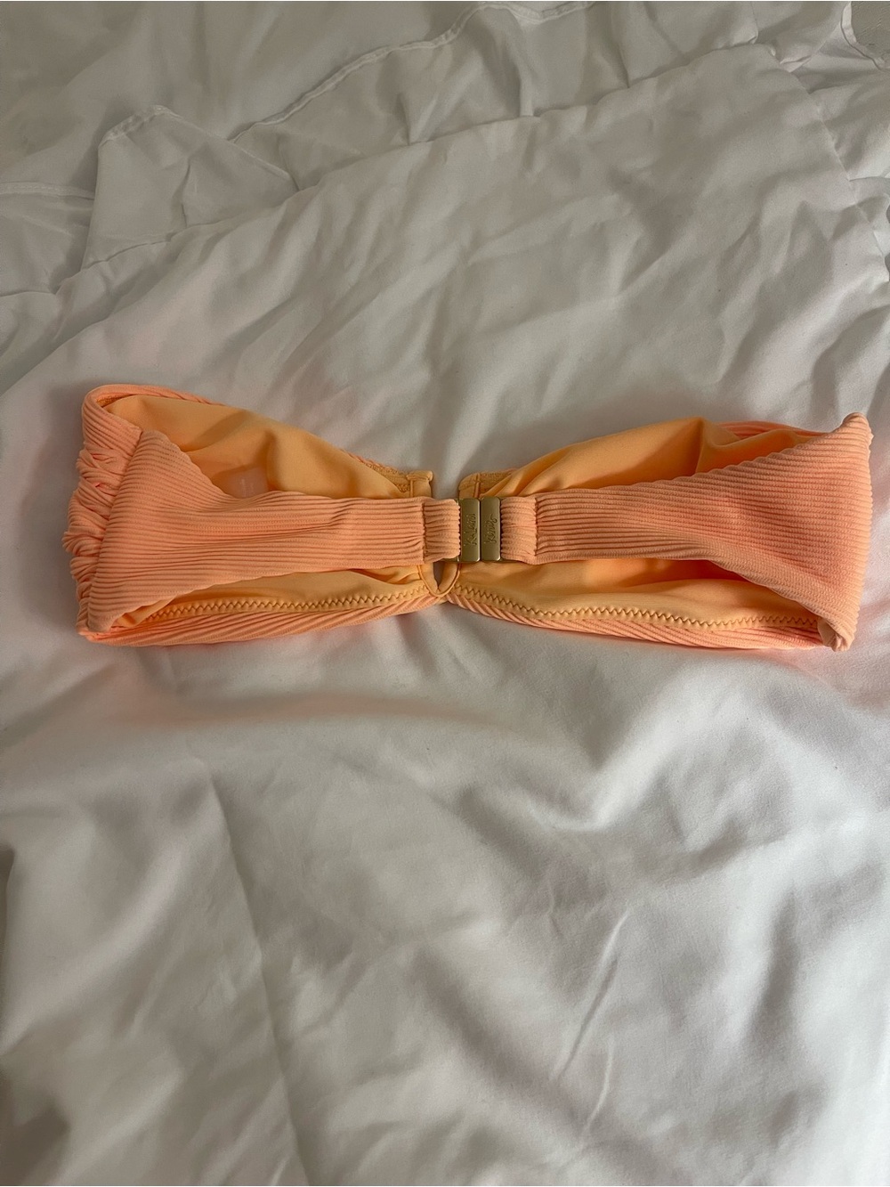 Kulani Kinis Peach Bandeau Bikini Top with Center Clasp